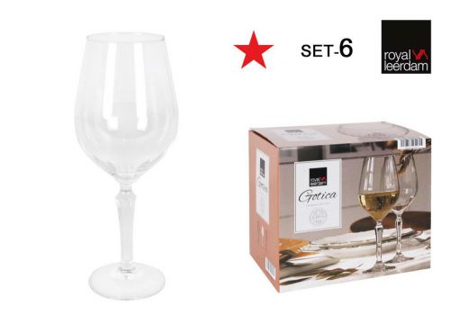 Y Set 6 Copas Vino 50cl Gotica