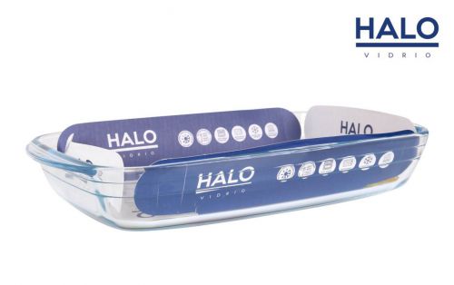 Tigela Retangular De Vidro Halo Para Servir 32