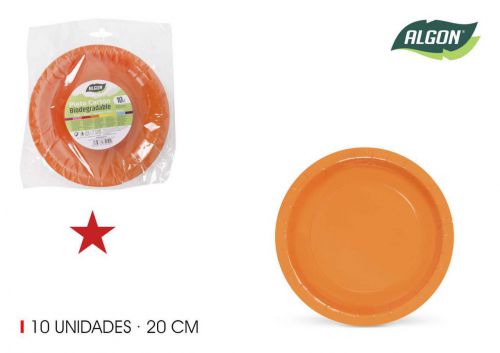 Set10 Placa De Cart+o Laranja 20cm Algon — referência BA01054075051