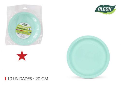 Set10 Placa De Cart+o Aguamarinha 20cm Algon