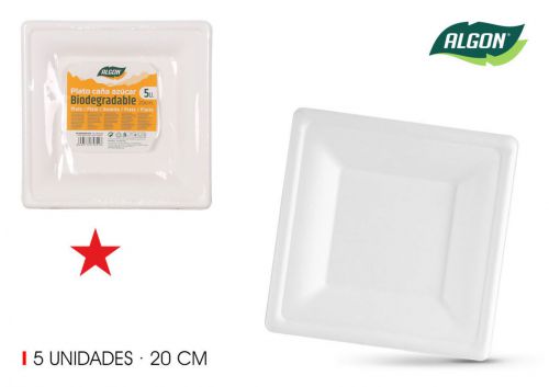 Set5 Placa Quadrada Bio. 20cm Algon — vista 1