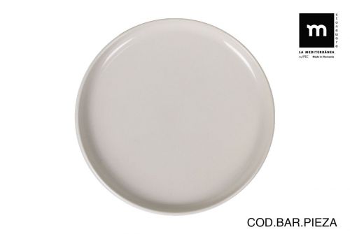 Prato Redondo 27cm Nordic Ivory Brilho