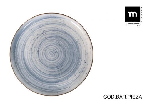 Prato Redondo 27cm Swirl Nordic Ivory Brilho — vista 1