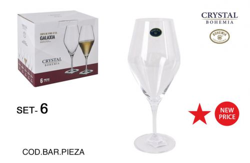Set 6 Taça De Vinho Bohemia 470cc Galax