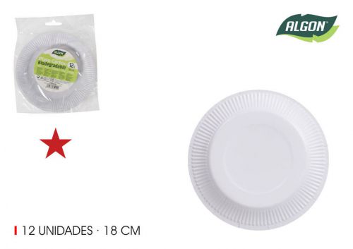 Set12 Placa De Cart+o Redondo 18cm Algon