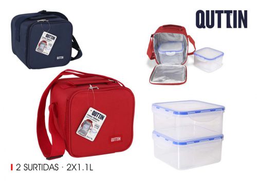 Bolsa Térmica + 2 Lancheiras 1.1lt. Quttin — vista 1