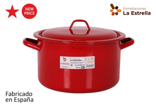 Y Olla Recta C/Tapa 26cm  Rojo