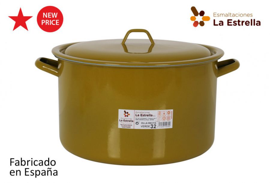 Y Olla Recta C/Tapa 32cm  Verde — referência 217140232