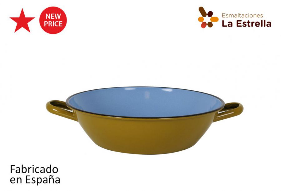 Y Paellera Honda Bordonada 32cm Verde