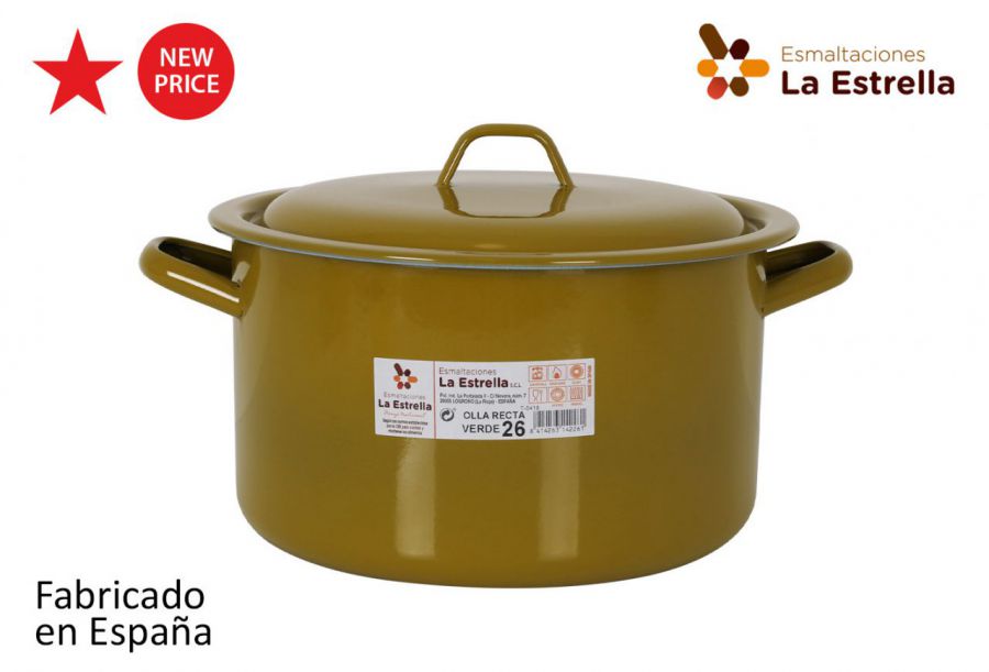 Y Olla Recta C/Tapa 26cm  Verde