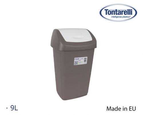Lixeira Com Tampa Basculante 9l Aurora Topo/Bran — referência 8101386CACE
