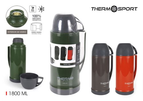 Garrafa Vacuo Plast. C/Copo 180l Thermosport