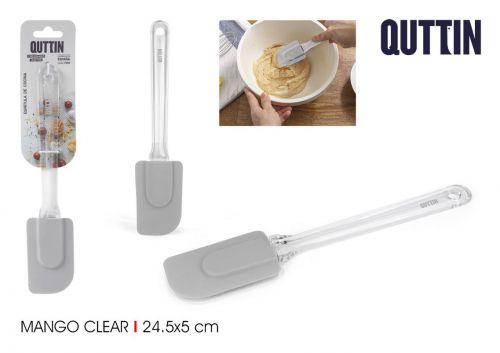 Espatula Silicone Cabo Transparente Quttin — referência BQ01015074874