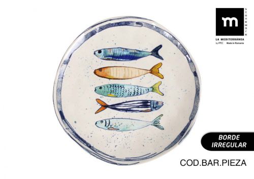 > Prato Liso 26cm Peixe Iberica Gloss — referência PEI28100