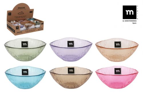 Tigela Vidro  Snacks Cores   125 X5 Cm