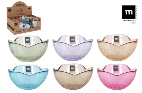 Tigela Vidro  Snacks Cores    12x 6 Cm