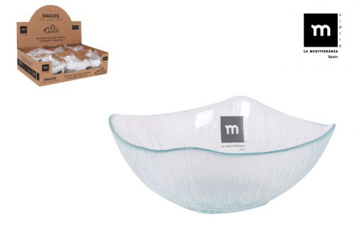 Tigela Vidro Snacks Transparente 14x55cm