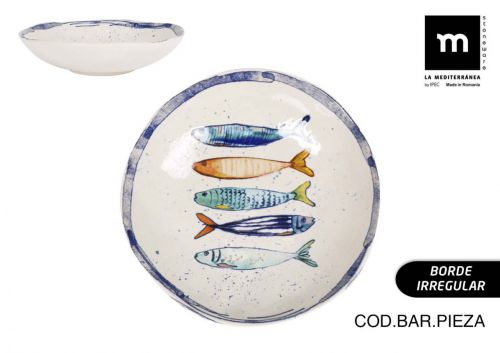> Prato Fundo 21cm Peixe Iberica Gloss