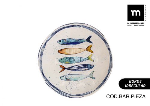 > Prato De Sobremesa 20cm Peixe Iberica Gloss