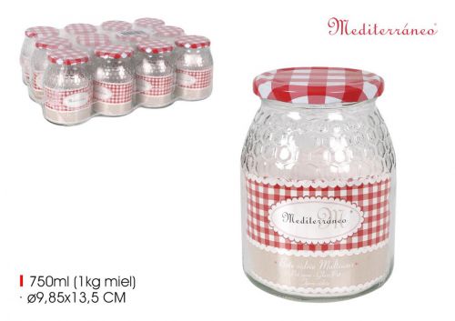 R26 Frasco De 750ml 1kg De Mel C+lulas De Vidr