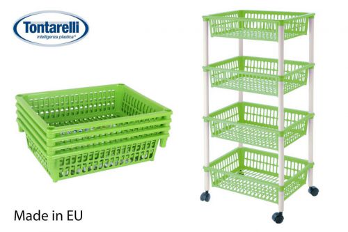 Carrinho Para Legumes Com 4 Cestos 40x85 Mito 4 — referência 8071268C81B
