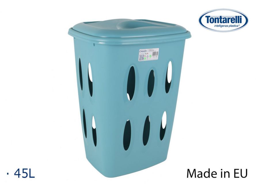 Pongotodo Com Tampa 45l Lavanderia Azul