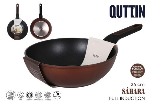 F Wok 24cm Alum. Forj. M/Soft Full Sahara — referência QT-878SH224