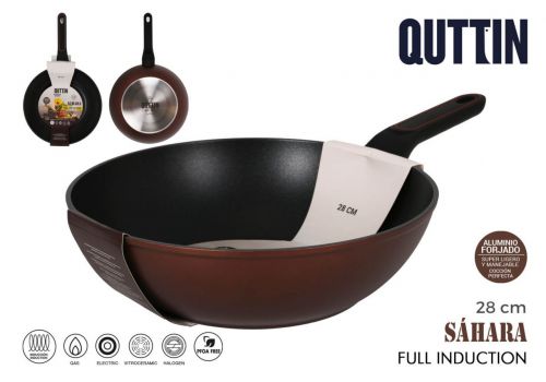 Wok 28cm Alum. Forj. M/Soft Full Sahara Quttin