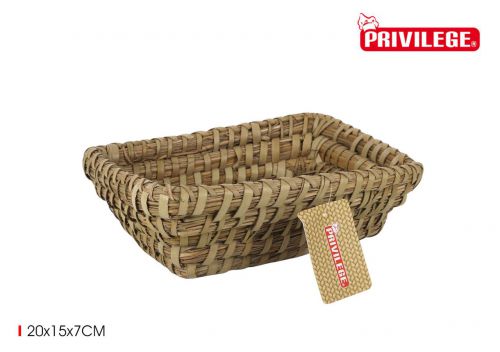 Prb Cesta Conica Mimbre Rect 20x15x7cm Korn