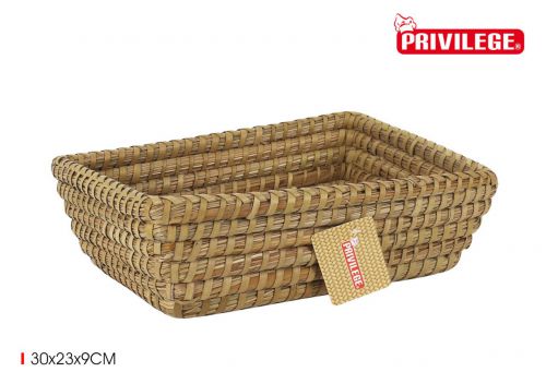 Cesta Conica Mimbre Rect  30x23x9cm Korne
