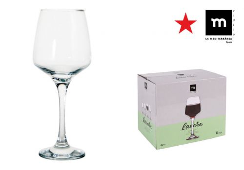 Y Set 6 Copas Vino/Agua 400cc Lavere Md