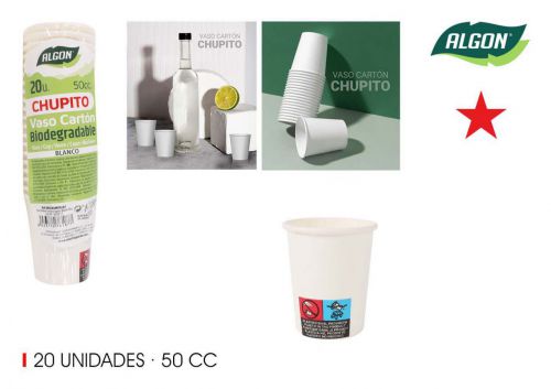 Copo De Cart+o Branco Algon — vista 1