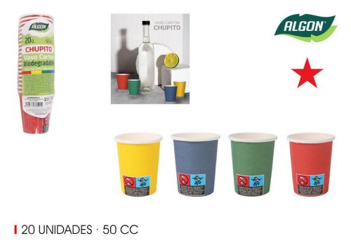 Copo De Cart+o Branco Cores Algon — vista 1