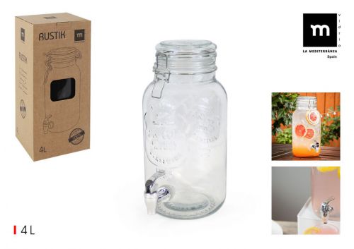 Jarro Dispensador 4l La Mediterranea