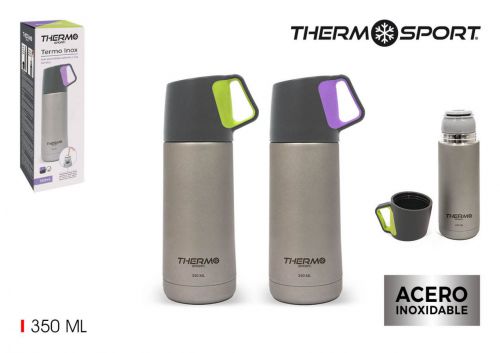 Garrafa Vacuo Inox Fosca 350ml C/Cop Thermosport