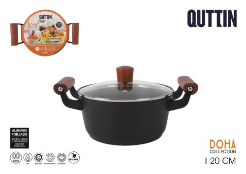 Cacerola 20cm Full Ind.c/Tapa Doha Quttin — referência QT-878DH320