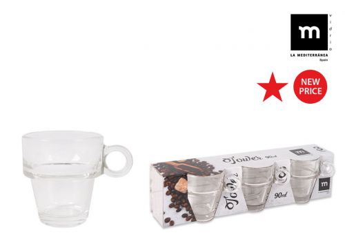 Y Set 3 Tazas Cafe 90ml Tower Md