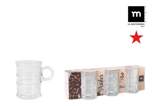 Y Set 3 Tazas Cafe 85ml Parker Md — referência 832085