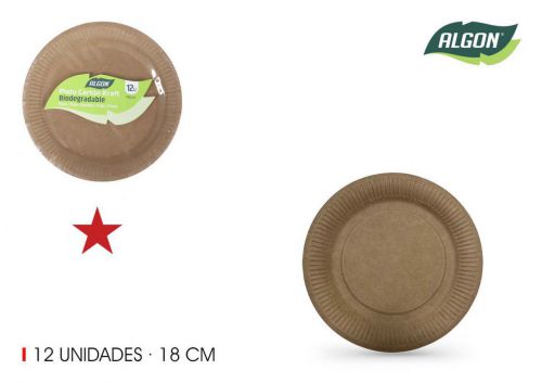 Set12 Placa De Cartao Redondo 18cm Algon