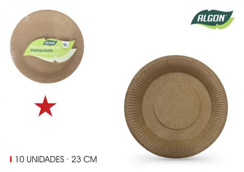 Set10 Placa De Cartao Redondo 23cm Algon — referência BA01054076366