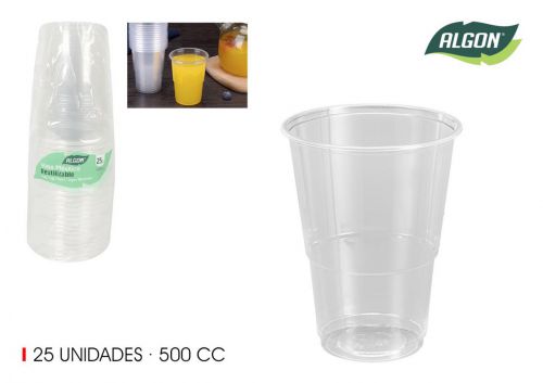Set Copos Transparentes Algon — vista 1