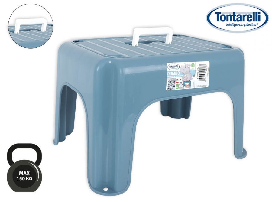 Banqueta Com Alça 38x30x24cm Dumbo Azul