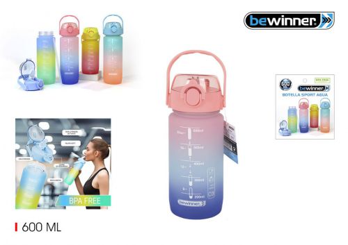 Garrafa De Agua Desportiva Multicolorida Bewinner — vista 1