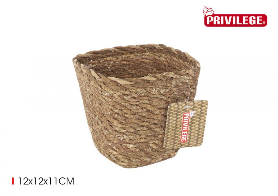 Cesta Mimbre Cuadrada  12x12x11cm Privilege