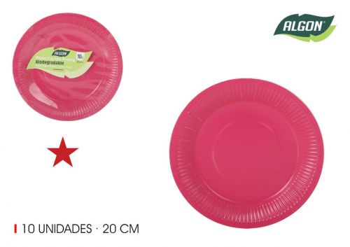 Set10 Placa De Cartao Fucsia 20cm Algon — referência BA01054076990