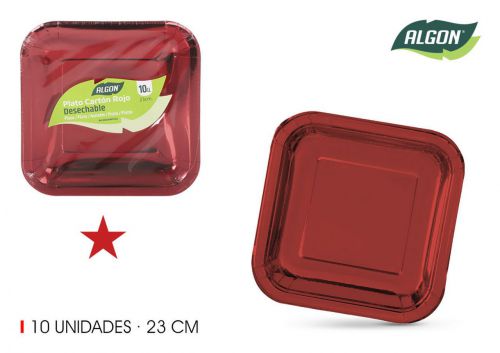 Set12 Placa De Cartao Quadrado De Vermelho Brilha — vista 1
