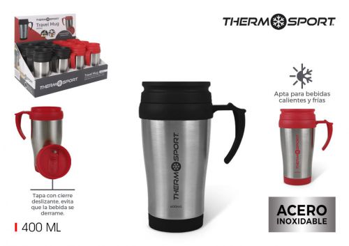 48 Caneca Viagem 400ml. Vermelha/Preta Thermos — vista 1