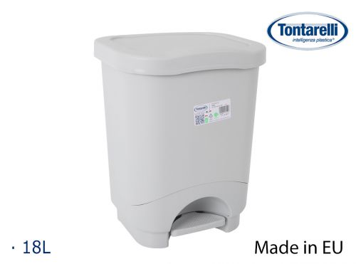 Lixeira De Pedal De 18 Litros Idea Cinza Claro — referência 8105235C10D