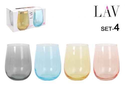 Gai365pft4.60 Conjunto De 4 Copos Coloridos Gaia