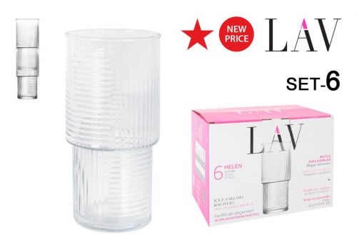 Y Hln386f Set 6 Vasos  515cc Helen — referência 2025138